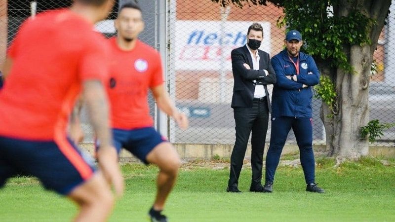 Tinelli fue a la práctica de San Lorenzo antes del clásico