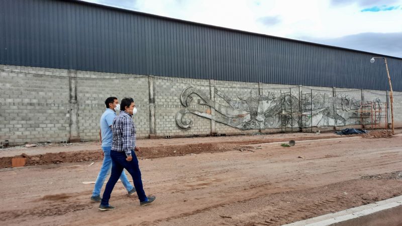 Avanza la obra del complejo deportivo el “Gigante Dormido”