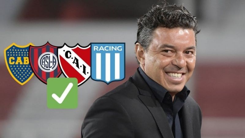 Tremenda racha de Gallardo contra los otros cuatro grandes