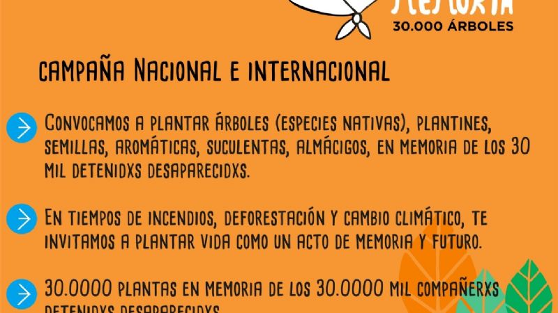 Campaña “A 45 años del golpe genocida, plantamos Memoria”