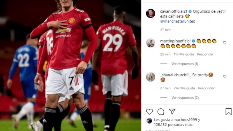 Cavani: "Orgulloso de vestir esta camiseta".