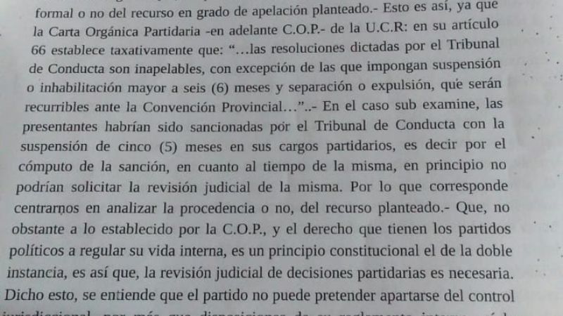 La UCR sin paz: nuevo ataque contra una mujer radical