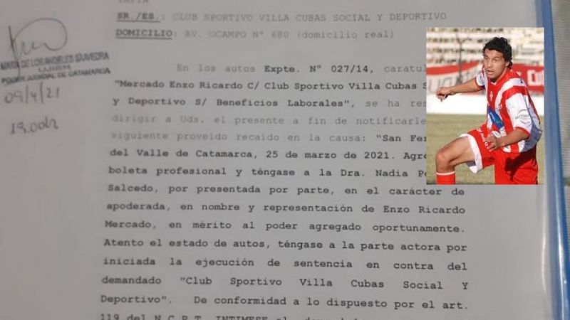 Otro fallo contra V. Cubas; ahora de Enzo Mercado