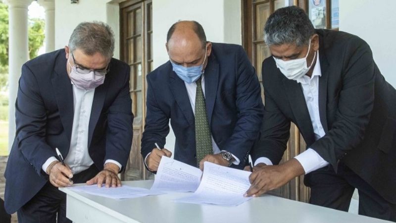 Convenio para concretar la nueva terminal de Belén