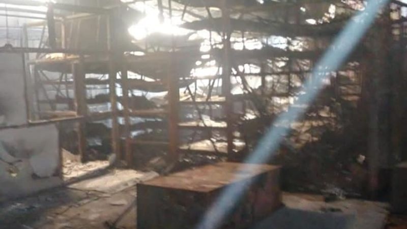 Así quedaron las oficinas de Agua Rica tras el ataque anti-minero