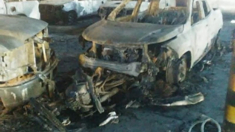 Así quedaron las oficinas de Agua Rica tras el ataque anti-minero