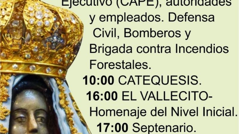 Programa para hoy de las fiestas en honor a la Virgen