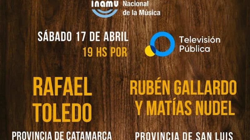 Rafael Toledo en Unísono, por la TV Pública nacional