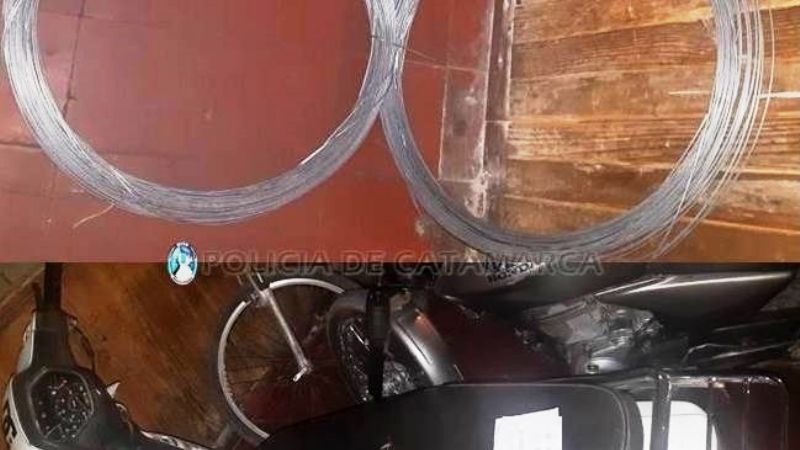 Joven aprehendido por robar 20 kilos de alambre en Tinogasta