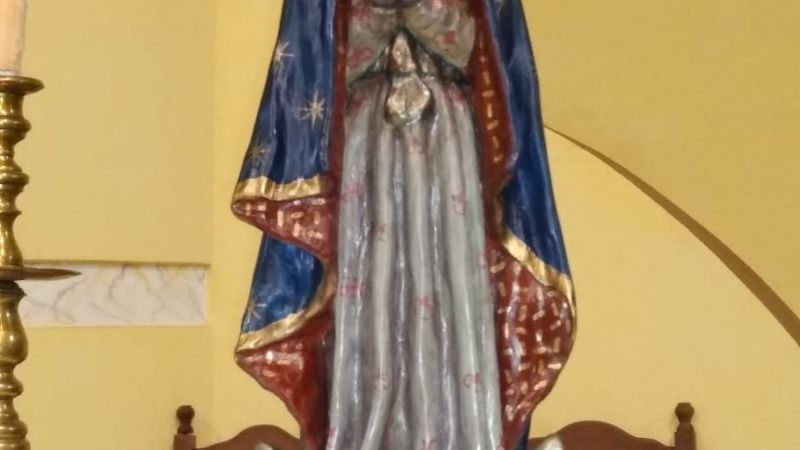Entronizan imágenes réplica de la Virgen del Valle