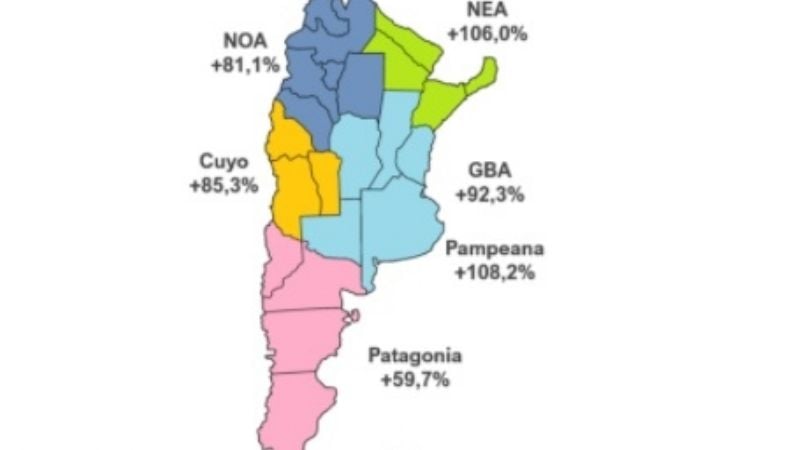 El NOA, con menos crecimiento del consumo de cemento