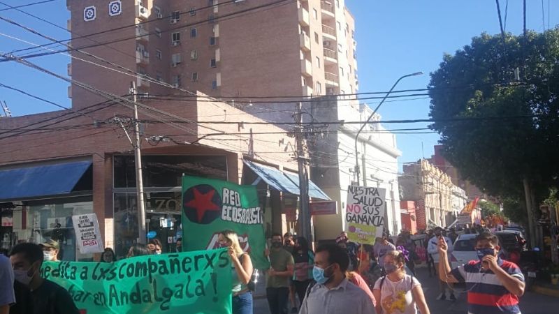 Movilización para pedir la libertad de los detenidos en Andalgalá