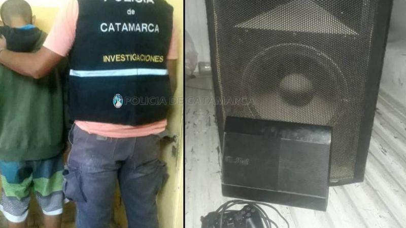 Escapó con una play y un parlante, pero policías lo hallaron cuando lo vendía