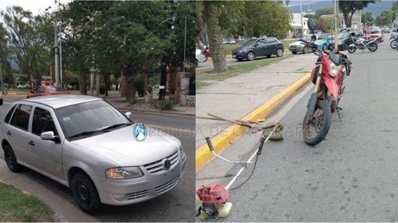 Colisión en esquina de dos avenidas