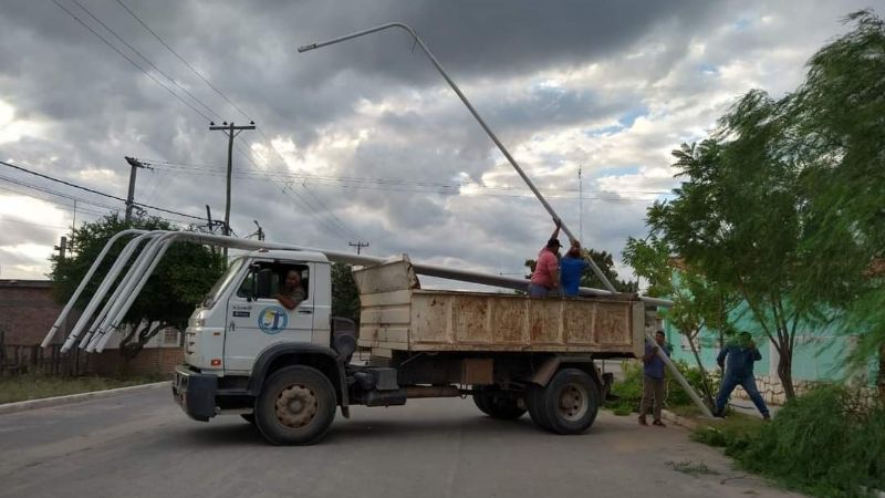 Avanza la obra de luminaria led en Recreo