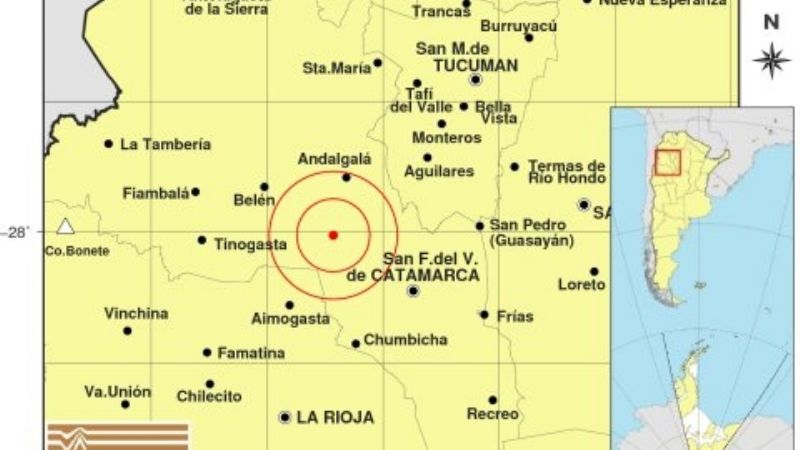 Temblor cerca de la Capital