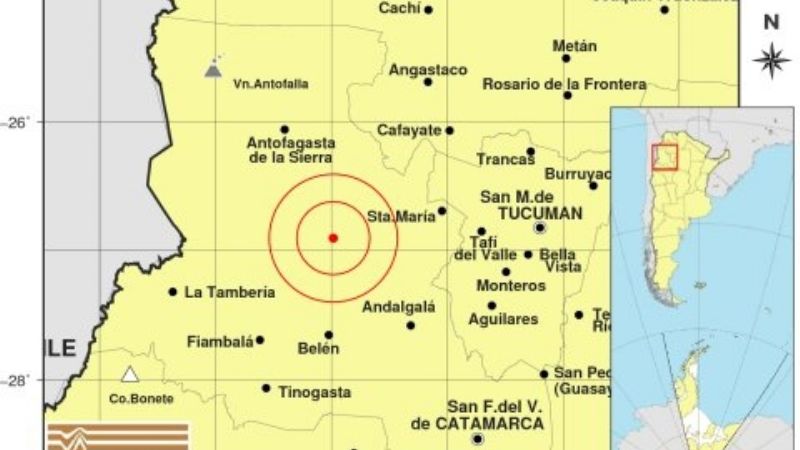 Temblor en el Oeste provincial