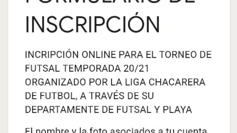 El miércoles vence la inscripción para el Apertura de Futsal
