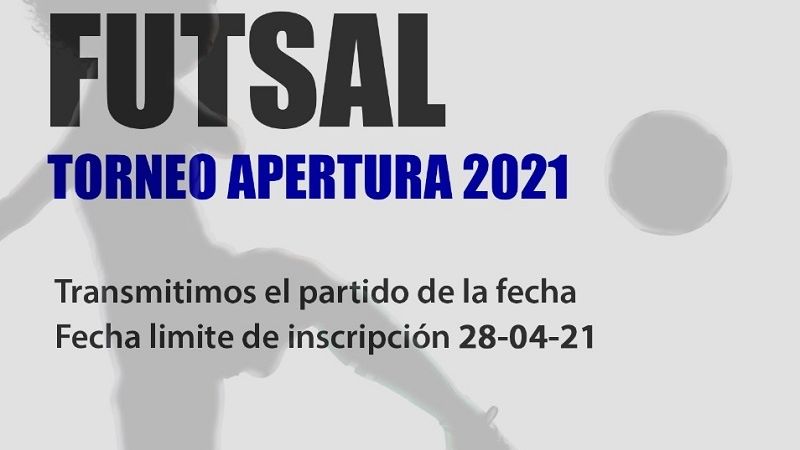 El miércoles vence la inscripción para el Apertura de Futsal