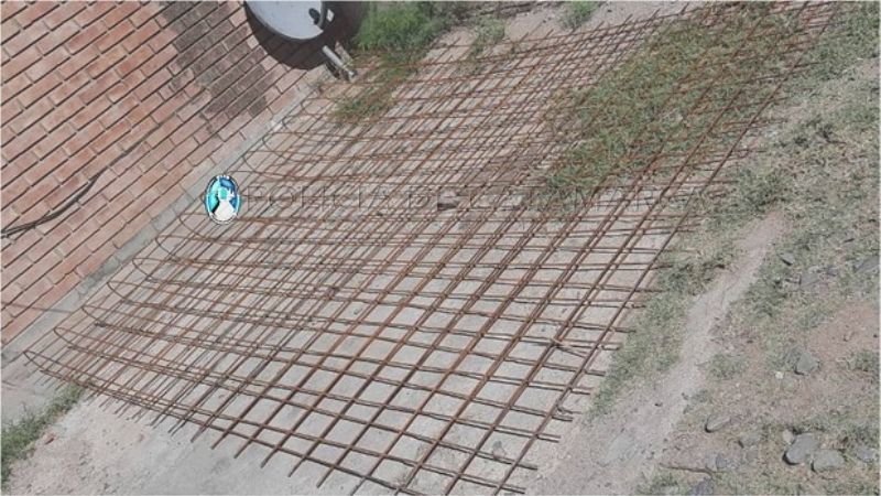 Secuestran una malla metálica