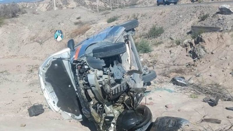 Volcó un utilitario en el Oeste provincial