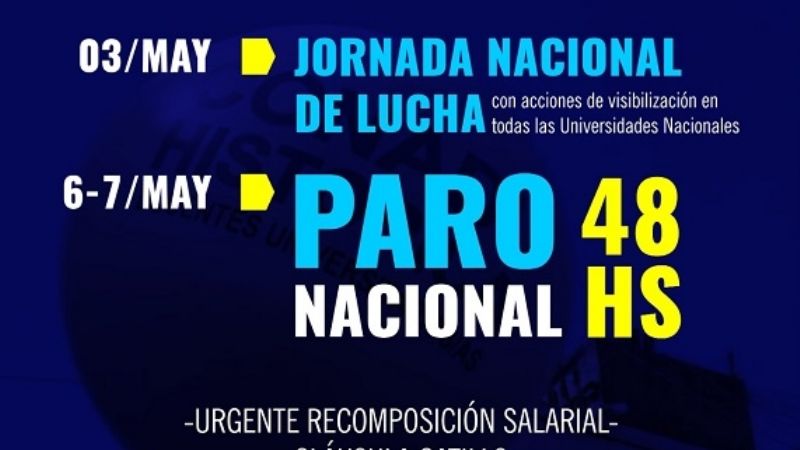 Nuevo paro universitario por 48 horas