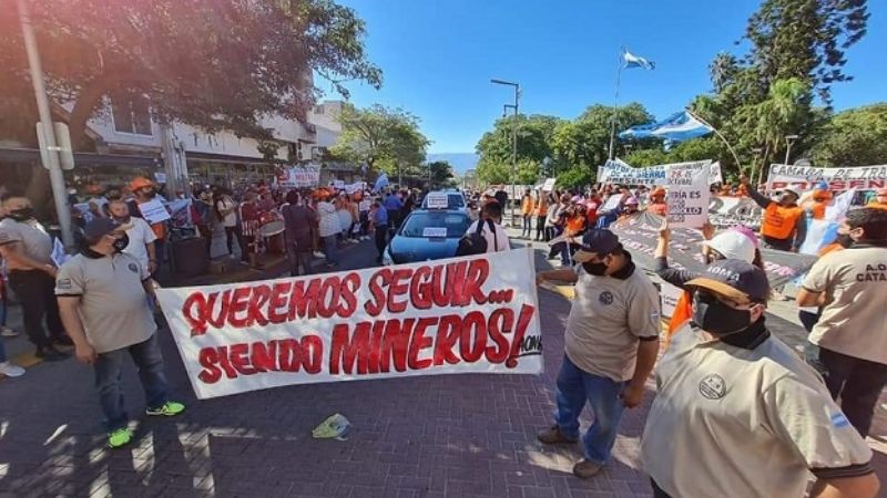 Se movilizaron en defensa de la minería
