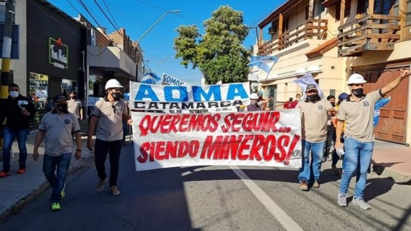 Se movilizaron en defensa de la minería