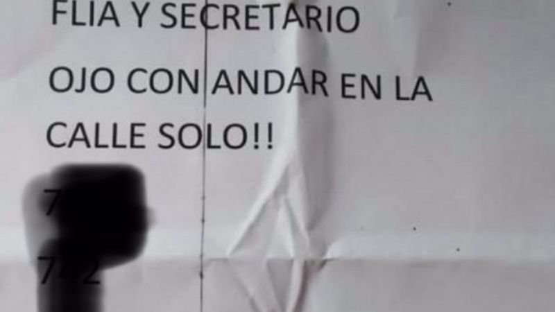 El secretario de Agricultura denunció violentas amenazas