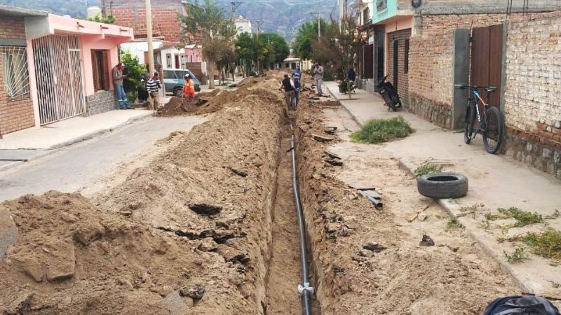 Culminaron los trabajos de agua potable y cloacas en Santa María