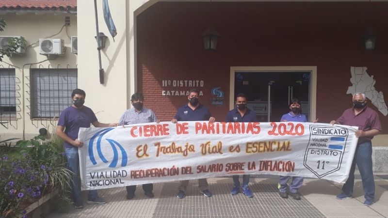 Paro de trabajadores de Vialidad Nacional por las paritarias