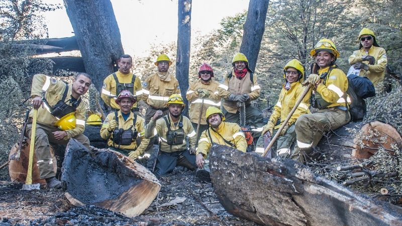 Destacada labor de los brigadistas en la Patagonia