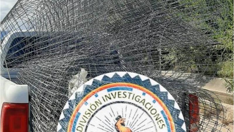 Recuperan mallas metálicas que un empleado robó a su jefe