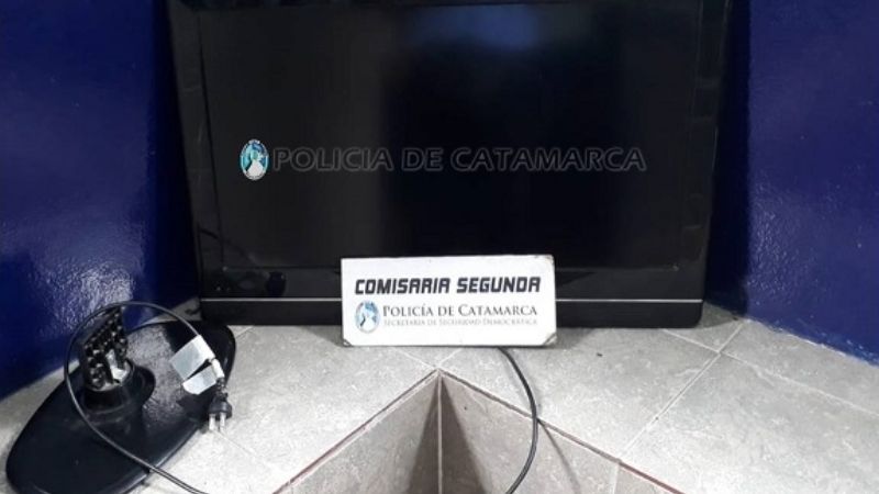 Recuperan un televisor robado