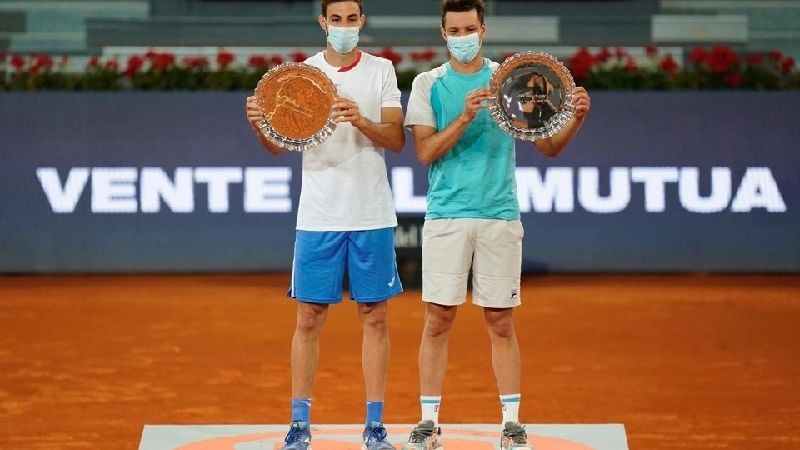 Zeballos ganó en dobles de Madrid y supera récord de Vilas