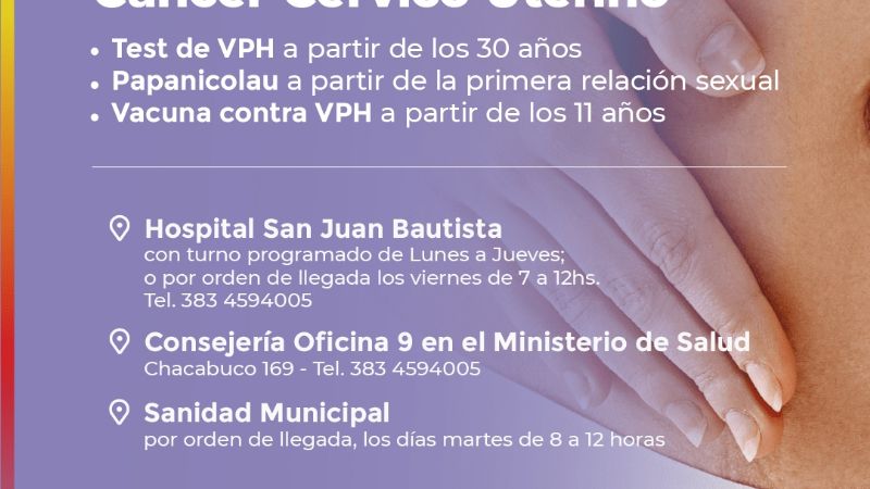 Convocan a las mujeres a realizarse test de VPH y Papanicolaou