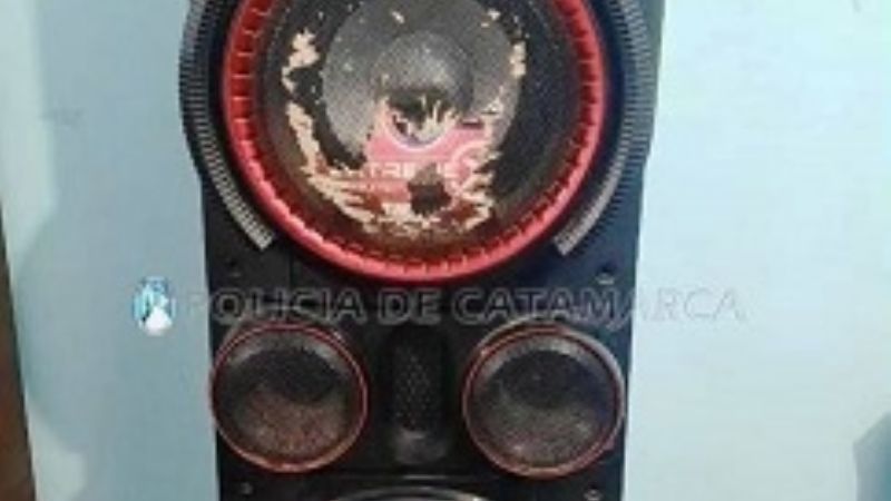 Llevaban un parlante de dudosa procedencia