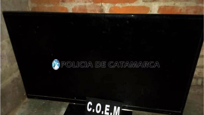 Atrapan a un ladrón con un televisor robado
