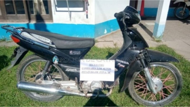 Recuperan una moto requerida por la Justicia de Tucumán
