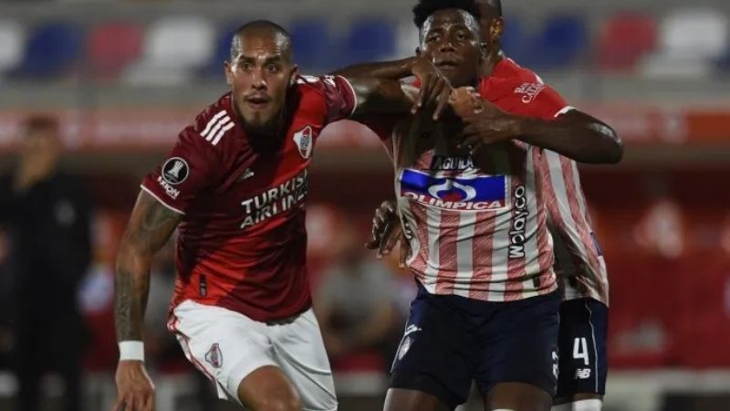 River rescató un valioso empate ante Junior, en Colombia
