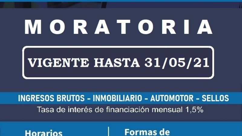Rentas prorrogó la moratoria y el pago anual