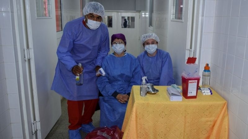 Trabajo coordinado en el operativo de vacunación en Chumbicha