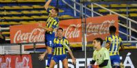 EL FESTEJO DE RUBEN tras su golazo ante Newell's Old Boys.
