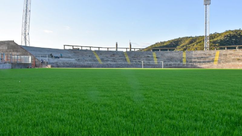 Crece el pasto del Estadio Bicentenario tras el resembrado de invierno
