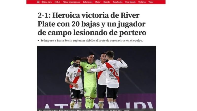 La épica victoria de River en todos los diarios del mundo