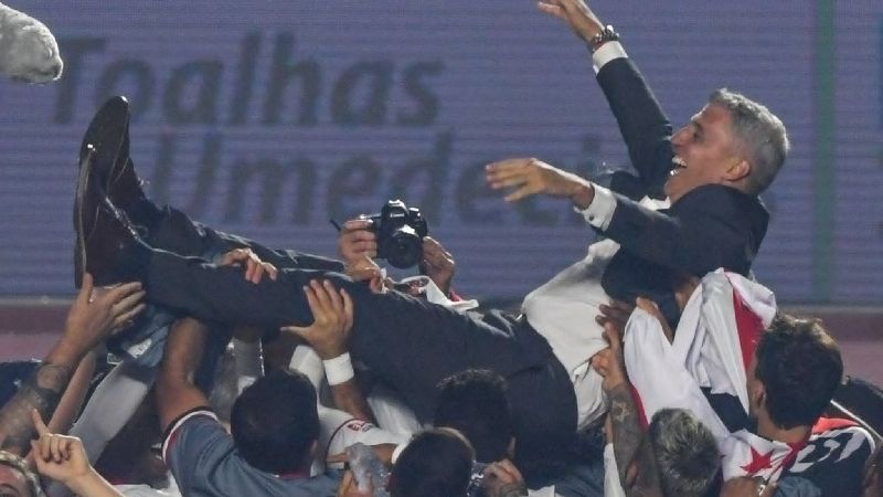 Hernán Crespo sacó campeón al San Pablo, en Brasil