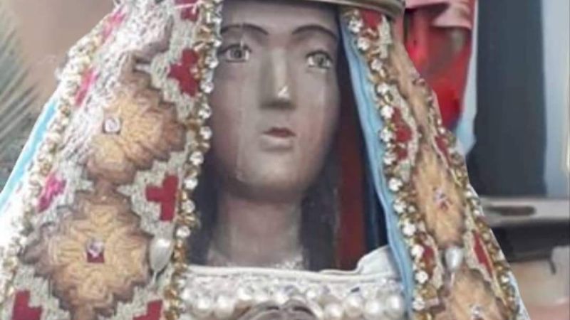 Viralizan imagen de la Virgen del Valle llorando en La Rioja