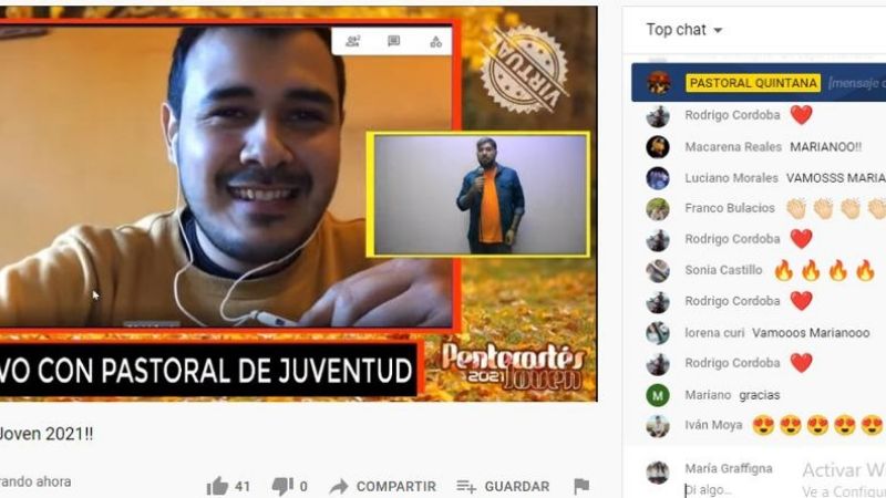 Los jóvenes vivieron la Fiesta de Pentecostés a través de las redes sociales