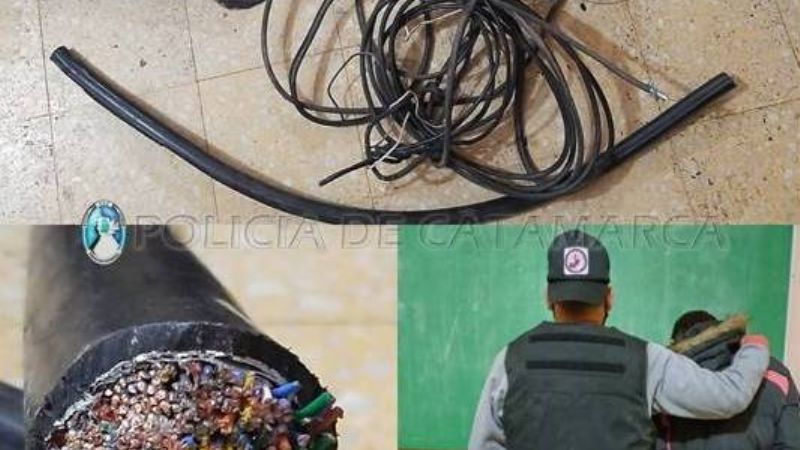 Secuestran cables robados en El Pantanillo