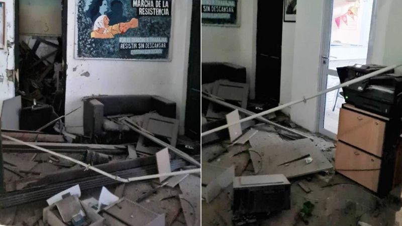 Detonaron un explosivo y dejaron panfletos en una sede del Frente de Todos